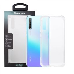 Husa Huawei telefon P Smart S, transparent, tip back cover, protectie suplimentara antisoc la colturi, material flexibil TPU, SPPC-HU-P-SS-CLR