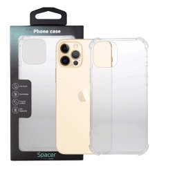 Husa Iphone 12 Pro Max Spacer, grosime 1.5mm, protectie suplimentara antisoc la colturi, material flexibil TPU, transparenta SPPC-AP-IP12PM-CLR