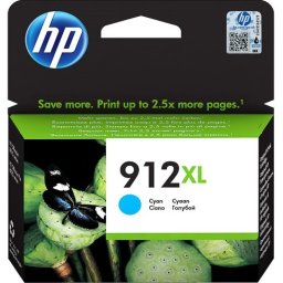 Cartus Cerneala Original HP Cyan, Nr.912XL, pentru OfficeJet 80138023, 825, (timbru verde 0.15 lei), 3YL81AE