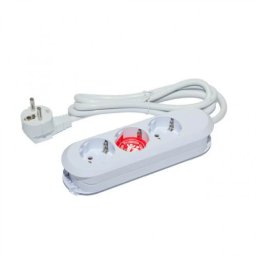 PRELUNGITOR Bachmann, Schuko x 3, conectare prin Schuko (T), cablu 1.5 m, protectie copii, alb, BM-387.270R (timbru verde 0.18 lei)