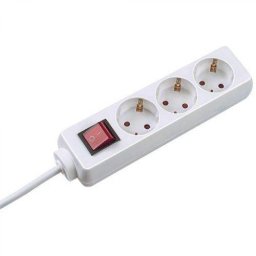 PRELUNGITOR Bachmann, Schuko x 3, conectare prin Schuko (T), cablu 1.5 m, protectie copii, alb, BM-3842035 (timbru verde 0.18 lei)