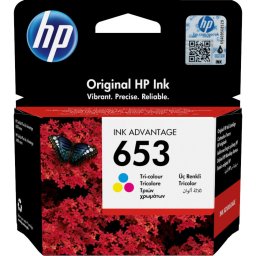 Cartus Cerneala Original HP Color, nr.653, pentru DJ 60756475 AIO, , (timbru verde 0.15 lei), 3YM74AE