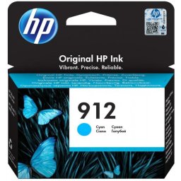 Cartus Cerneala Original HP Cyan, nr.912, pentru OfficeJet 80138023, 0.315K, (timbru verde 0.15 lei), 3YL77AE