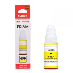 Cartus Cerneala Original Canon Yellow, GI-490Y, pentru G1400G2400G3400, 70ml, (timbru verde 0.15 lei), BS0666C001AA