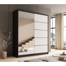 Dulap cu usi glisante si oglinda, 180x58x215 cm, Nico 180, ADRK Furniture
