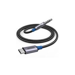 CABLU AUDIO Ugreen- CM734 1 x USB Type-CT) la 1 x Jack 35mmT)- lungime cablu 1m- 24bit/96KHz- braided- negru 35056timbru verde 0