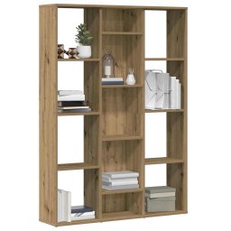 Separator camera/Biblioteca, Stejar artizanal 100x24x140 cm PAL GartenMobel Dekor