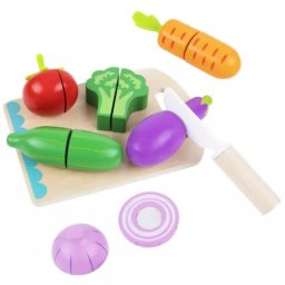 Tooky Toy: set de joacă de tăiat legume, lemn