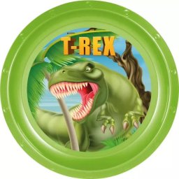 Farfurie din plastic cu model de dinozaur