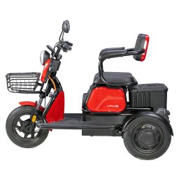 Triciclu Electric, Fara Permis, Motor 1000W, 2-3 locuri, APEC APM2 Rosu, Autonomie pana la 36 km, Omologat RAR