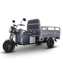 Triciclu electric Voltarom VT5 Fara permis, Hercules, Motor 3900W, 72V, 120Ah, pana la 120km autonomie, viteza maxima 25km pe ora, Gri