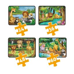 Puzzle Animale Padure, De la 24 la 60 Piese, Educatie prin Joaca