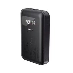 Baterie externa HVPWB-PB5211-BK, 45 W, 10.000 mAH, Negru