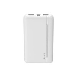 Baterie externa HVPWB-PB89-WH, 20 W, 10000 mAH, Alb