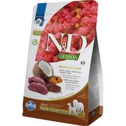 N&D Dog Grain Free Quinoa Skin & Coat Venison Medium & Maxi - pentru probleme de piele și blană - (2 x 7 kg) 14 kg