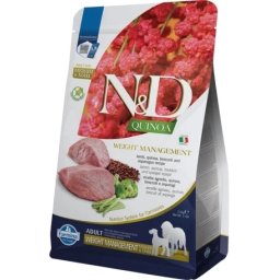 N&D Dog Grain Free Quinoa Weight Management Lamb Medium & Maxi - Pentru gestionarea greutății 2.5 kg