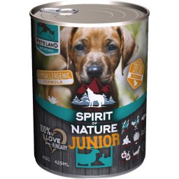 Conserva Spirit of Nature Dog Junior cu carne de miel şi iepure (24 x 415 g) 9.96 kg