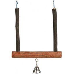 Trixie leagan natural din lemn cu clopot pentru pasari (12 x 15 cm)