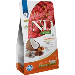 N&D Cat Grain Free Quinoa Skin & Coat Hering 300 g