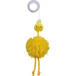 Trixie jucarie pui pe banda elastica cu clopotel pentru pisici (20 cm)