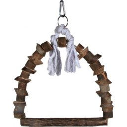 Trixie Natural Living leagan din lemn natural si franghie pentru pasari (22 x 29 cm)
