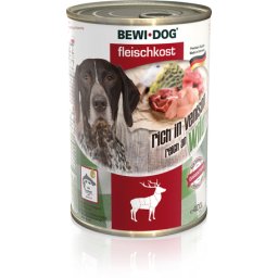 Bewi-Dog conservă bogată în carne pură de vânat (6 x 400 g) 2.4 kg