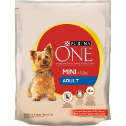 Purina One Mini/Small Adult Beef & Rice | Hrană uscată petru câini de talie mică 800 g