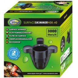 Aqua Nova NSK-40 Skimmer plutitor pentru iaz, cu pompa, capacitate (3000 l/h | 60 w)