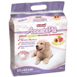 AssorbiPiu covorașe absorbante pentru câini cu miros de piersici – 60x60 (10 buc)