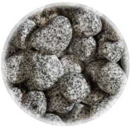Pietricele rotunjite cu puncte alb-negru de decorare a acvariului (5-15 cm) 1 kg