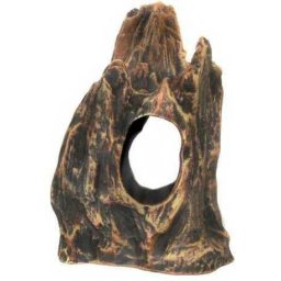 Trunchi de lemn din ceramică, decor pentru acvariu (12 x 9 x 18 cm)