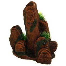 Decor spectaculos pentru acvariu, stâncă cu plante (150 x 80 x 170 mm)