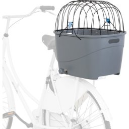 Trixie coș pentru câini montat la portbagajul bicicletei (36 x 47 x 46 cm | Greutate max. suportată: 6 kg | Gri)
