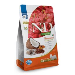 N&D Dog Grain Free Quinoa Skin & Coat Hering Mini - Pentru probleme de piele și păr 800 g