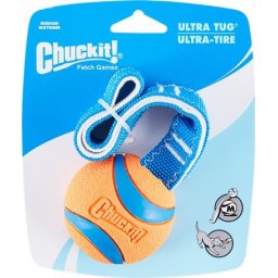 Chuckit! Ultra Tug bilă rezistentă de cauciuc cu chingă (M; 6 cm)