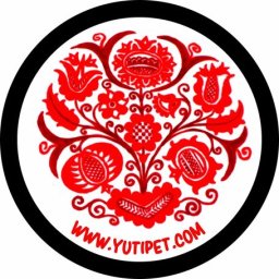 Yutipet - Etichete grafice pentru hamurile Yutipet RnD, mărimea XXS-S2 (Motiv floral popular roșu)