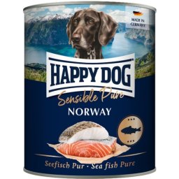 Happy Dog Pur Norway - Conservă de carne de somon | Sursă unică de proteine (6 x 800 g) 4.8 kg