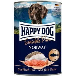 Happy Dog Pur Norway - Conservă de carne de somon | Sursă unică de proteine (6 x 400 g) 2.4 kg