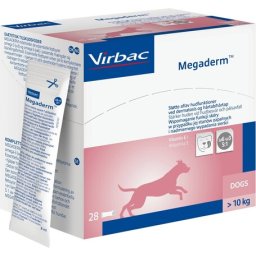 Virbac Megaderm pentru îmbunătățirea blănii și a părului (28 x 8 ml; Pentru talie mare)