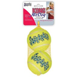 Kong Squeakair mingi de tenis pentru câini (L | Diametru: 8 cm | 2 buc / set)