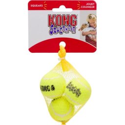 Kong Squeakair mingi de tenis pentru câini (XS | Diametru: 4 cm | 3 buc / set)
