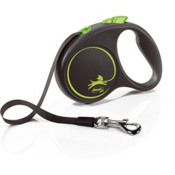 Flexi Design lesă retractabilă pentru câini | S | până la 15 kg | 5 m | verde