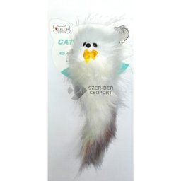 Jucărie pentru pisici, din blană cu aspect de șoarece, în culori aleatorii (Lungime - 27 cm)