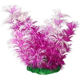 Plantă artificială pentru acvariu, roz-alb cu frunze subțiri 15 cm