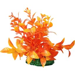 Plantă artificială de culoare portocalie pentru acvariu 15 cm
