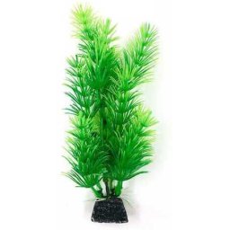 Plantă artificială de acvariu cu ace verzi dense 20 cm