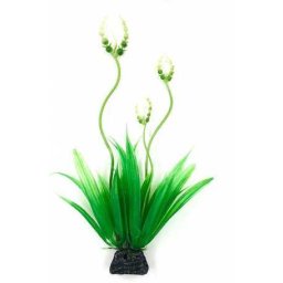 Alge marine, plantă artificială pentru acvariu cu fructe albe-verzi 20 cm