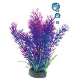 Happet plantă artificială mov cu pulverizator de aer pentru acvariu 19 cm