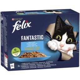 Felix Fantastic varietate cu pește în aspic - Multipack (12 x 85 g) (1 carton | 12 x 85 g) 1020 g