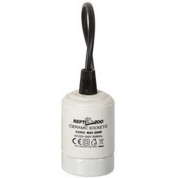 Repti-Zoo CS003 - Suport ceramic cu dulie pentru bec de terariu (Putere maximă: 200 w)